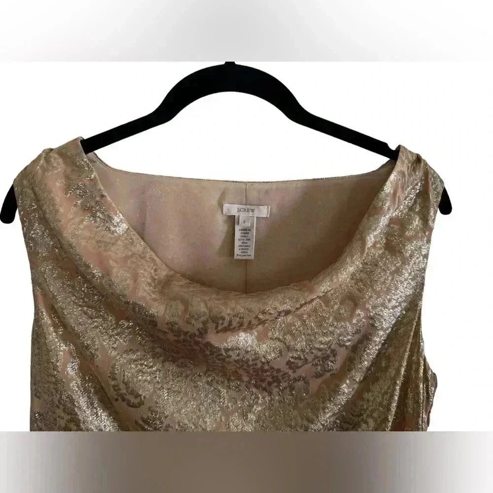 J Crew Silk and Metallic Sleeveless Top Size 2 - Picture 9 of 16